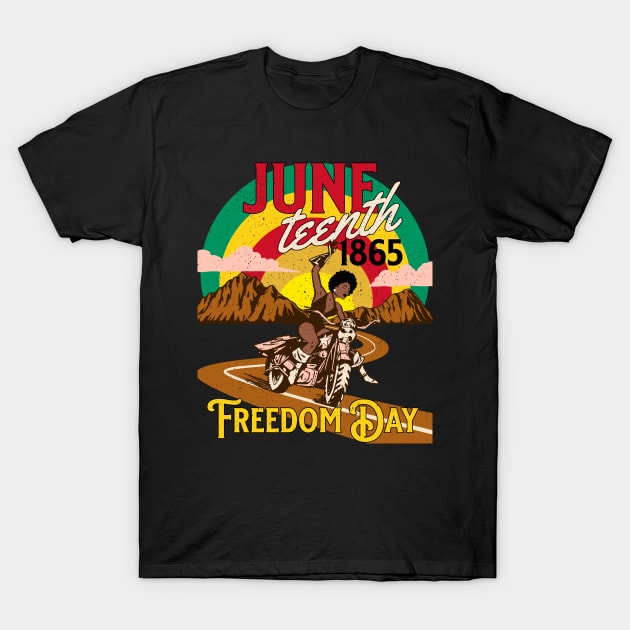 Juneteenth 1865 Freedom Day Vintage Juneteenth Black Freedom T-Shirt by alcoshirts